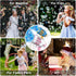 Bubble Machine Automatic Bubble Gun, Summer Beach Bubbles Blower for Kids Age 3-12, Birthday Wedding Party Favors Gifts