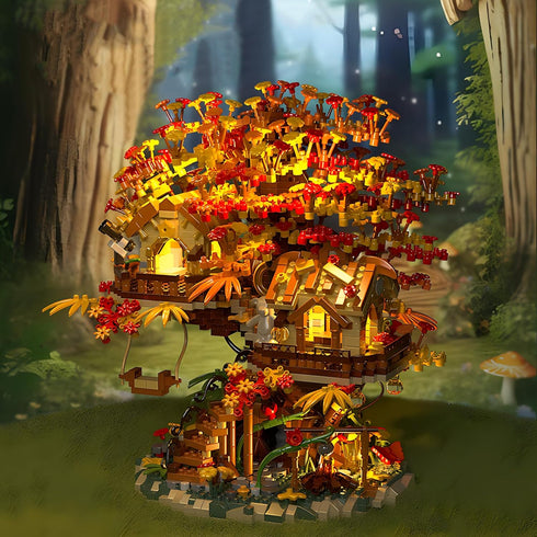 HJPLPXH Set Kids2725 Cherry Blossom Bonsai Tree House Building Blocks Plants Flowers Treehouse Architecture Micro Mini