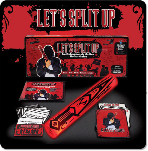 12+, 4-12 Let's Split Up - an Outrageous Horror Spoof Game | Ages Players | Halloween Games for Teens | Horror Board