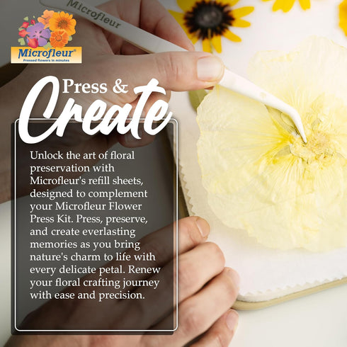 Microfleur Regular Microwave Flower Press Refill Pack, 5" (13 cm), Creative Pressing Accessory