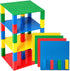 Strictly Briks Compatible with Lego Classic Stackable Baseplates, 4 Base Plates & 30 Stackers, Red, Green, Blue &