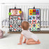 Dr.Rapeti Tummy Time Floor Mirror - Black and White High Contrast Baby Toy with Teethers, Washable & Non-Toxic