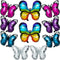 Sumind 10 Pcs Butterfly Balloons, Helium Foil Balloon Kit for Butterfly Party Supplies and Birthday Decoration