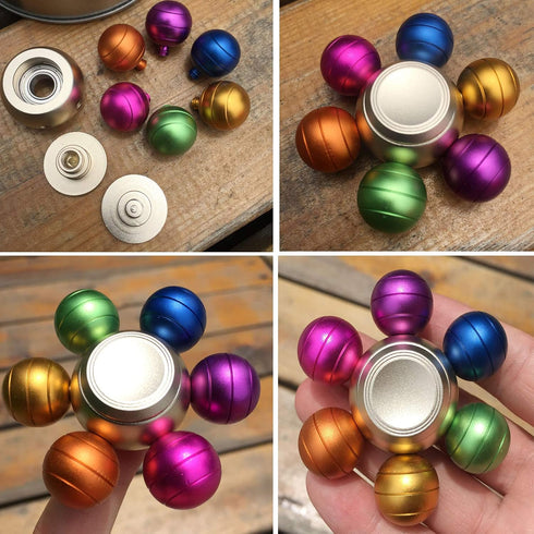 Cool Magic Orb Fidget Ball Spinner Toys, Metal, Stress Hand Finger Spinner, Stainless Steel Fidget Toys for Kids Adults