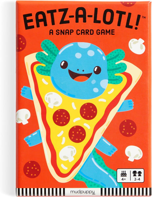 Mudpuppy Eatz-A-Lotl! – Adorable Axolotl SNAP Fast Paced Matching Card Game with Quirky Illustrations of Axolotls for Children Ages 4 and Up, 2-4 Players