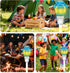 Summer BBnote Street Lamp Bubble Machine with Light and Music, Rechargeable Outdoor Bubbles Toys for Kids & Adults