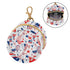 PYBUG Independence Day Round Pacifier Storage Case, Polyester & TPU Lined with Hook Buckle, Pacifier Container Box