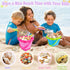 Meaicezli 2 Packs Beach Toys, Sand Toys for Shell Collecting, Collapsible Sand Buckets Shark Tooth Sifter and Mesh Bag