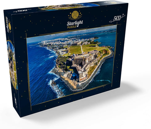 MyPuzzle Premium 500 Piece Jigsaw Puzzle, Aerial View of Castillo San Felipe Del Morro, Puerto Rico