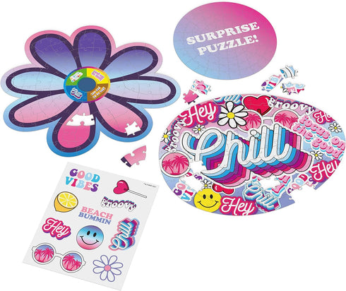 We Wear Cute, 100-Piece Surprise Puzzle in Egg Easter Basket Stuffer with TikTok YouTube Stickers for Kids & Teens