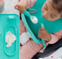 BUSY BABY Silicone Baby Bib for Babies & Toddlers, Pre-Formed Holes for Bungees