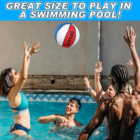 6 Pack Mini Basketball with Pump, 7 Inch Size Inflatable Toy Basketball, Red White and Blue for Teens and Beginners
