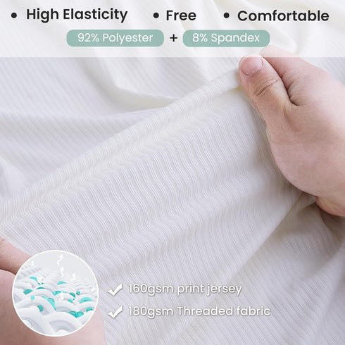 lasoftan 40 30 inches, 2 Jersey Swaddle Blanket, Ultra Soft Stretchy Receiving Blanket, Baby Girl Newborn Rainbow