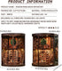 Spilay DIY Miniature House Kit, Miniature Dollhouse Kit with LED Light, Mini House Building Kit Book Nook for Adult