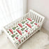 KICPOAY 52x28 Christmas Trees Cars Vintage Toddler Bed Crib Sheets Baby Crib Sheets Cover for Soft Mini Crib Mattress