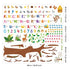 Zonon 3 Sheets Animal Alphabet and Numbers Tree Wall Decals, Learning ABC Letters Birds Numbers Peel and Stick Home