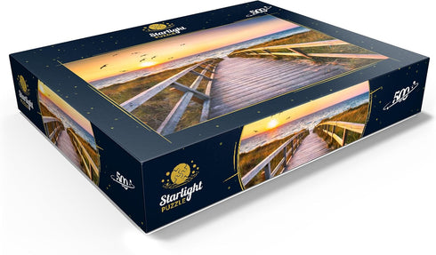 MyPuzzle Sunset On Dune Beach in The North Sea - Premium 500 Piece Jigsaw Puzzle for Adults