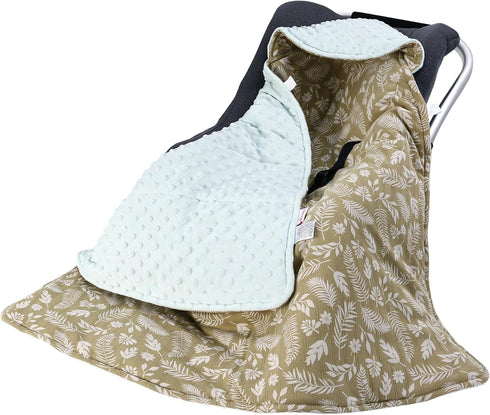 amo nenes Winter Car Seat Blanket for Babies, TOG 3.5 Warm Minky Dot Carseat