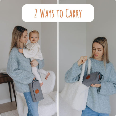 Diaper Bag Organizer - Tri-fold Wipes and Diaper Pouch for Travel and Diaper Bag Organization