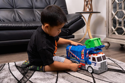 16-Inch Jada Just Trucks Garbage Vehicle - Free-Wheeling Toy for Kids and Adults