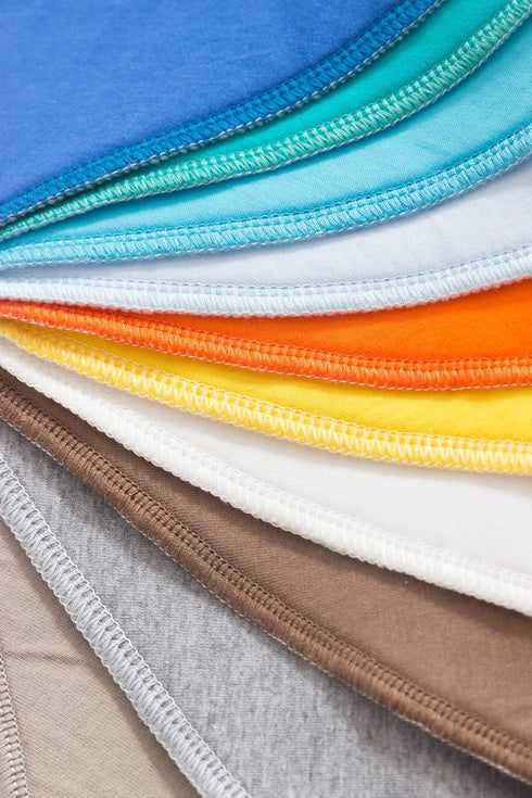 10 Pack Baby Bibs Bandana Drool Bibs - Soft Absorbent 100% Cotton for Infant Boys Girls (Blue and Brown)