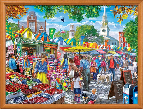 Market Day Afternoon 750 Piece Jigsaw Puzzle for Adults and Family - Masterpieces 18"x24"