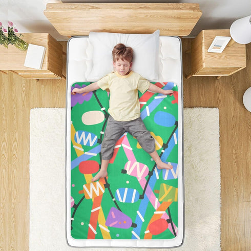 siphylline 52" 34" Cartoon Cute Christmas Light Green Extra Large Resuable Bed Underpads Highly Absorbent Baby Diaper