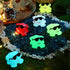 24 Pack Halloscume Glow in The Dark Rubber Frog Toys for Kids, Floating Squeaky Bath Toys Bulk, Cute Mini Rubber Frogs