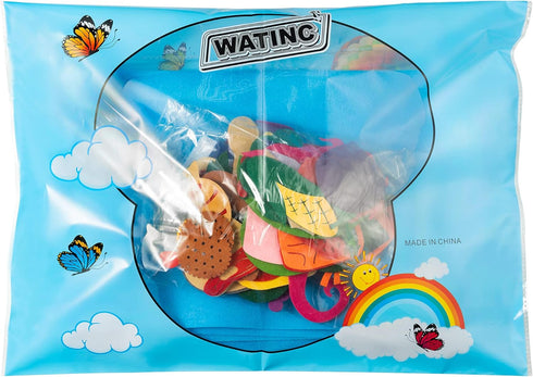 WATINC My Plate Felt-Board Stories Set, 3.5Ft 53Pcs Preschool Food Diary Classroom Theme Early Learning Play Kit