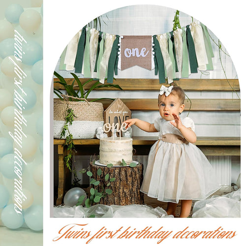 1st 80 inch Buryeah One Highchair Banner Birthday Highchair Banner for Girls Boys Birthday Party Supplies Cake Photo