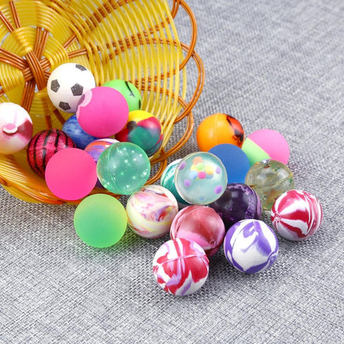Pllieay 24 Pieces Bouncy Balls for Kids, 25mm Rubber Balls Mixed Color Party Bag Filler for Prizes and Stocking Stuffers
