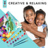 Bright Stripes Paint by Numbers Kit for Kids - Easy Canvas with Frame, Amazing Ocean Paint Kit