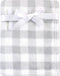Luvable Friends Unisex Baby Coral Fleece Blanket, Gray Plaid, One Size by Luvable Friends