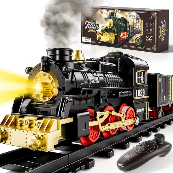 Xelabrion Train Set for Kids 3-5 4-7, Remote Control Train Toys Set with
