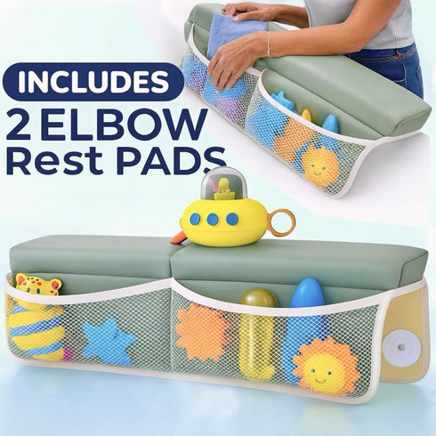 HUX Baby Elbow Set, Elbow Comfortable Baby Bath Kneeler and Rest Pad Non-Slip Bathtub Kneeling Pad for Bathing Baby