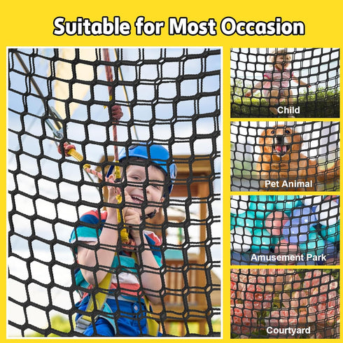 9.9FT 6.6FT Climbing Net for Kids - x Double Layers Heavy Duty Playground Safety Net, Climbing Cargo Net for Tree House