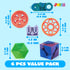 6PCS 3D 3D JOYIN Printed Fidget Toys, Spin Fractal Click Gear Fidget Toy, Metallic Color Printed Fidget Toy for Favors