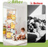 54 inch Stuffed Animal Storage & Organizer, Tall Wooden Cute Zoo Toy Holder with Building Block Storage Bag, Space Save