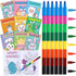 Funrous 24 Pcs Easter Coloring Books Bulk with 24 Stacking Crayons for