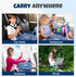 Kids Travel Tray with Dry Erase Board - Car Seat Tray for Kids Travel, Carseat Table Top for Toddler, Lap Desk for Car