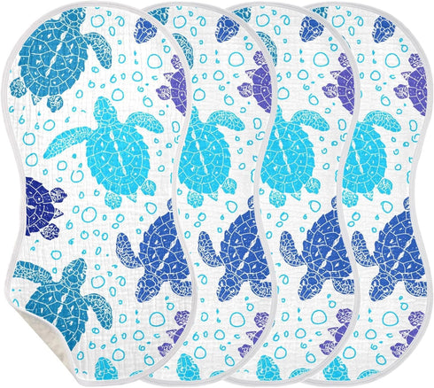 YYZZH Sea Turtle Ocean Bubble Marine Turtles Muslin Burp Cloths for Baby 4