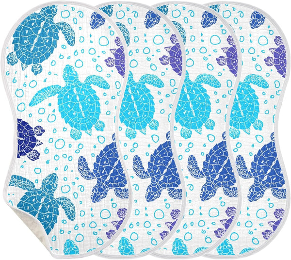 YYZZH Sea Turtle Ocean Bubble Marine Turtles Muslin Burp Cloths for Baby 4