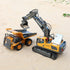 Dwi Dowellin Remote Control Dump Truck for Boys 4-7, Construction RC Car with Metal Bed, Lights/Sounds for Kids Age 3+