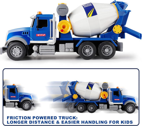 1-3 3-5,Big Dwi Dowellin Toddler Trucks Toys for Boys Age Cement Mixer Truck with Lights and Sounds,Kids Boy Toys