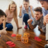 Giant Right Center Left Dice Game with 24 Large Chips & Carry Bag, 3.5" Wooden Outdoor Lawn Dice Game