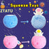 ZTATU (2-Pack) 4-8 Astronaut Stress Balls for Kids Squishy Fidget Toys Pop It Squeeze Ball, Stress Relief Toys Adults