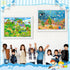 Set 3 45 32 Inch Funrous of Jumbo Giant Coloring Poster x Large Table Wall Size Coloring Sheets with Zoo Animal, Ocean