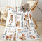 Novusopt Personalized Squirrel Baby Blanket - Custom Name Receiving Blanket for Boys, Newborn