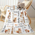 Novusopt Personalized Squirrel Baby Blanket - Custom Name Receiving Blanket for Boys, Newborn