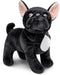 ZHONGXIN MADE Black Bulldog Plush Toy - Realistic 13" Standing Black Bulldog Dog Stuffed